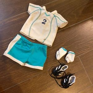 American girl doll soccer uniform